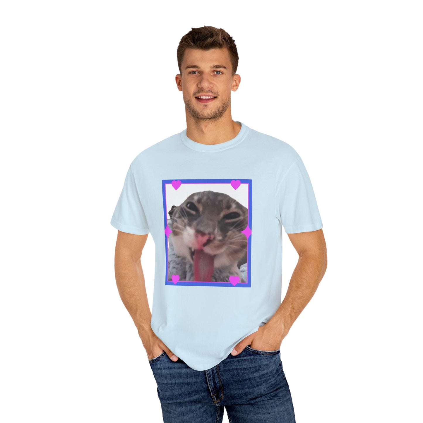 Crazy Framed Cat T‑Shirt