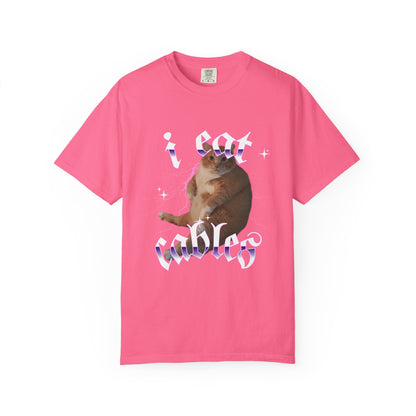 I Eat Cables Cat T‑Shirt