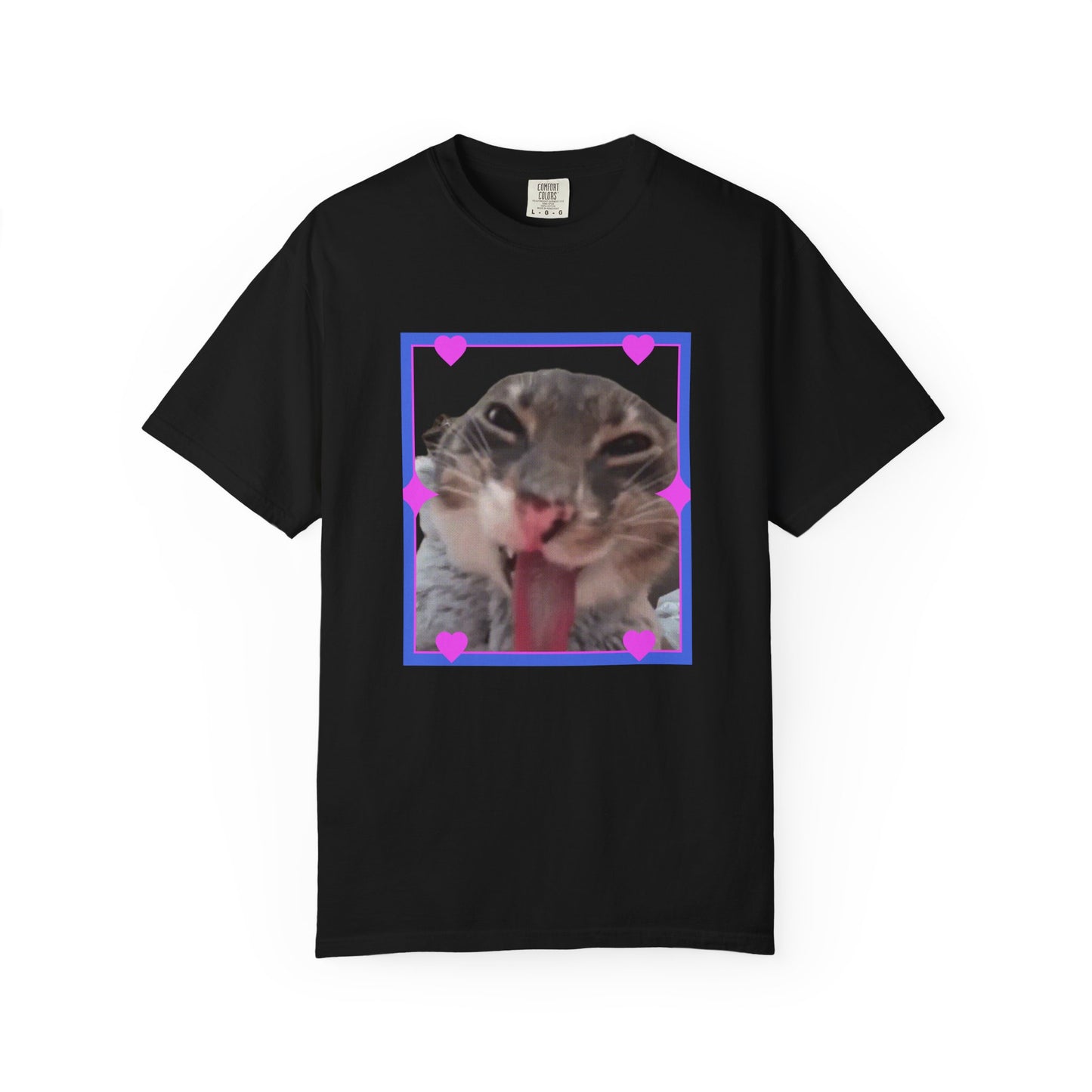 Crazy Framed Cat T‑Shirt