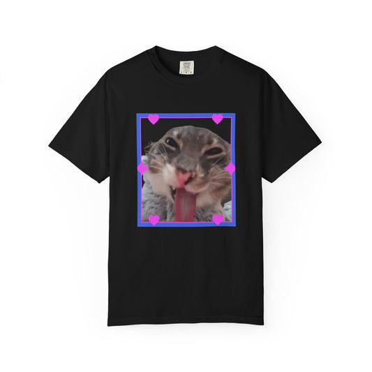 Crazy Framed Cat T‑Shirt