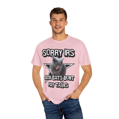 Sorry IRS Cut Cats Dont Pay Taxes T‑Shirt