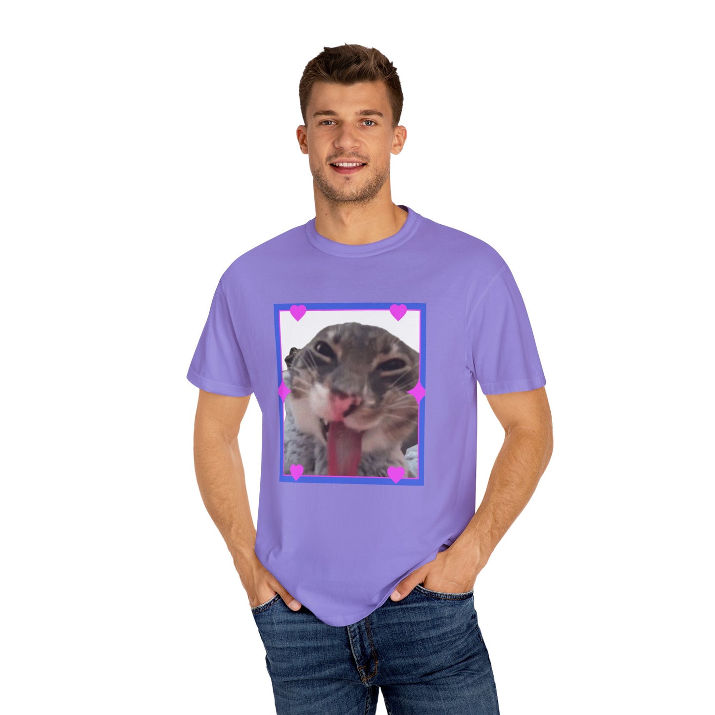 Crazy Framed Cat T‑Shirt