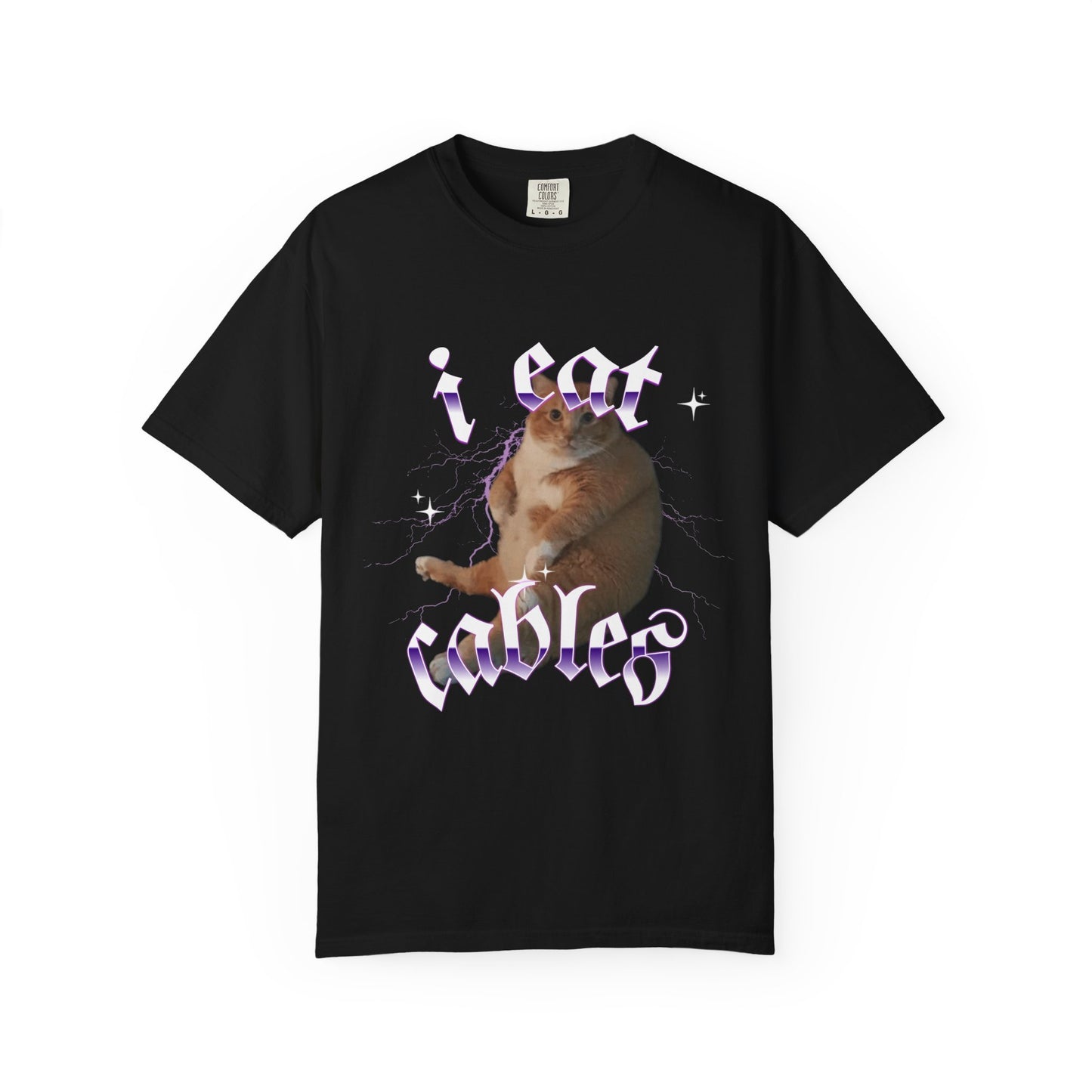 I Eat Cables Cat T‑Shirt