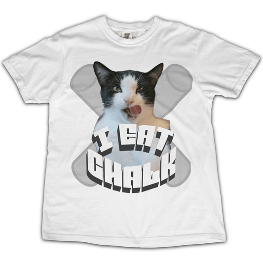 I Eat Chalk Cat T‑Shirt - Punk For Pickles